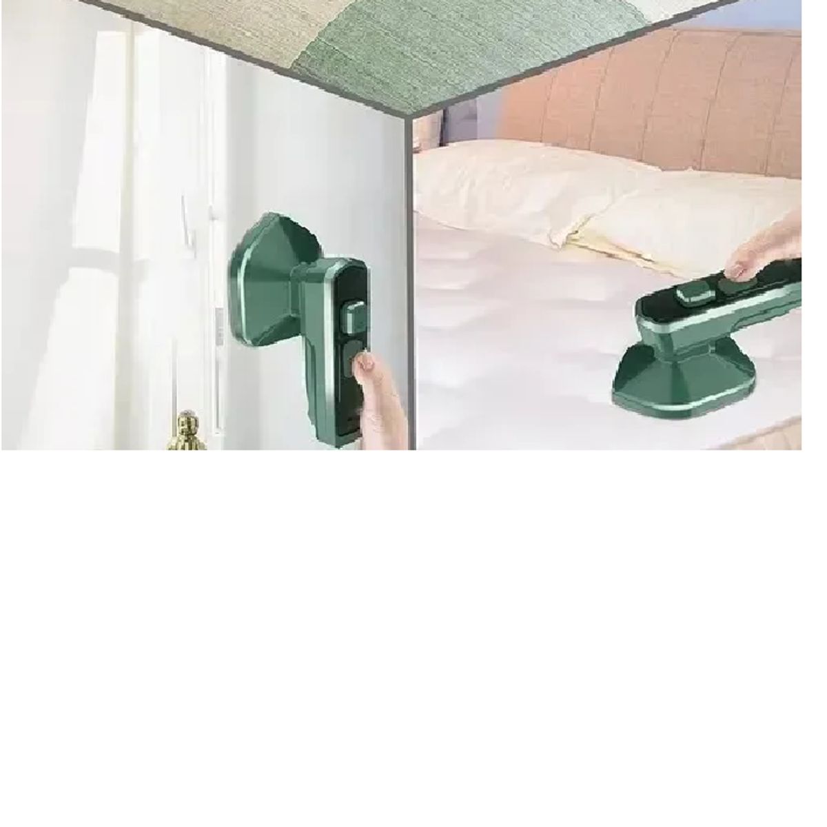 SKY - Plancha Para Ropa Mini Viajera Portátil Con Agua Y En Seco Color Verde