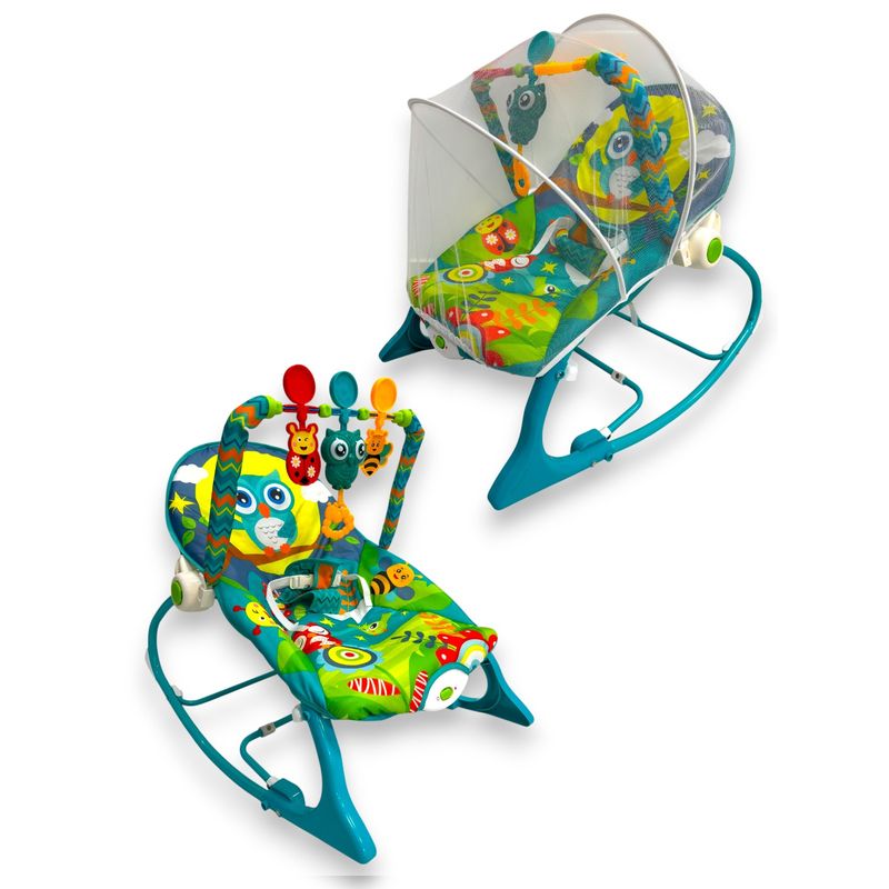 KIDSHOP - Silla Mecedora Para Bebes Con Toldillo 68161-1 Buho