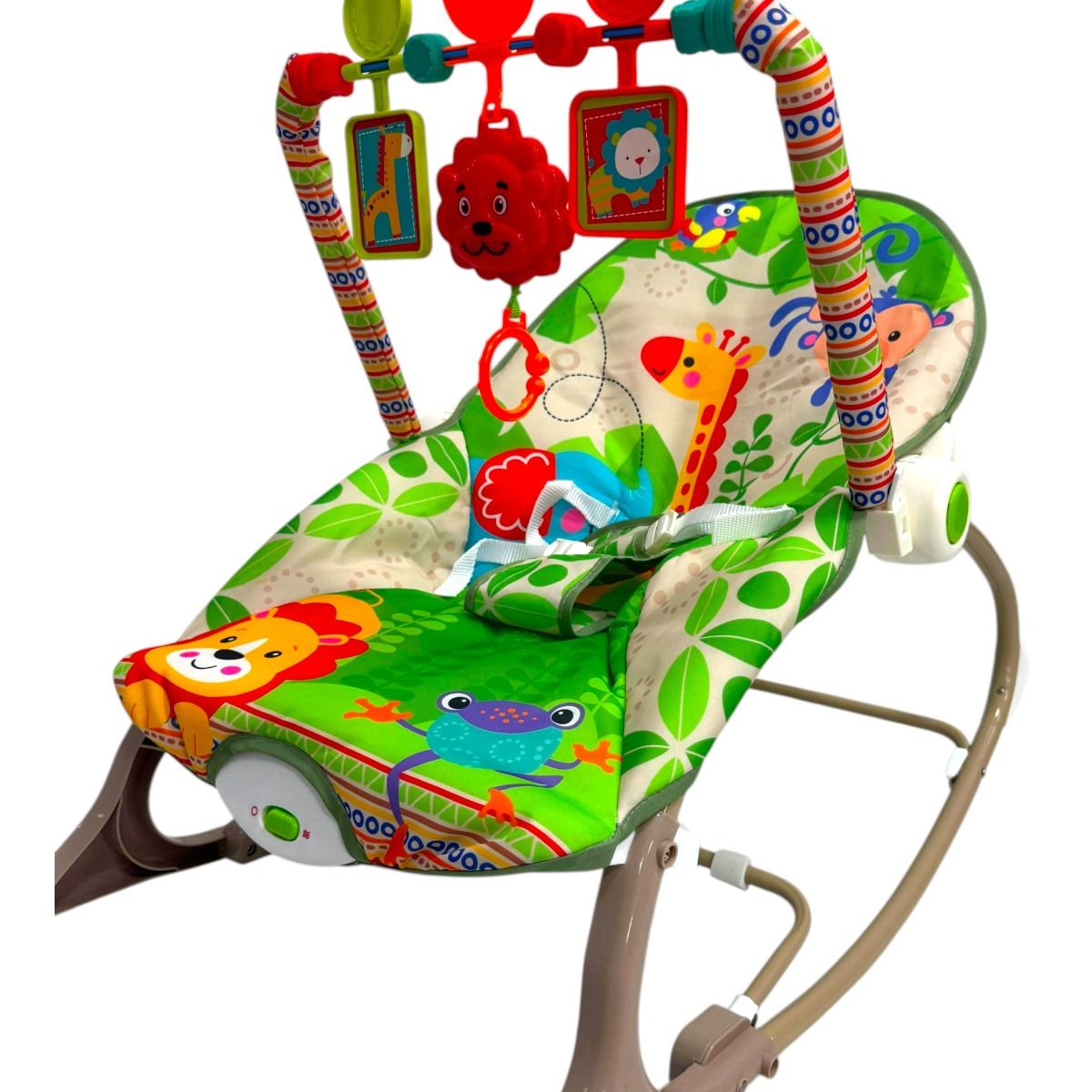 KIDSHOP - Silla Mecedora Para Bebes Con Toldillo 68171 Selva Verde
