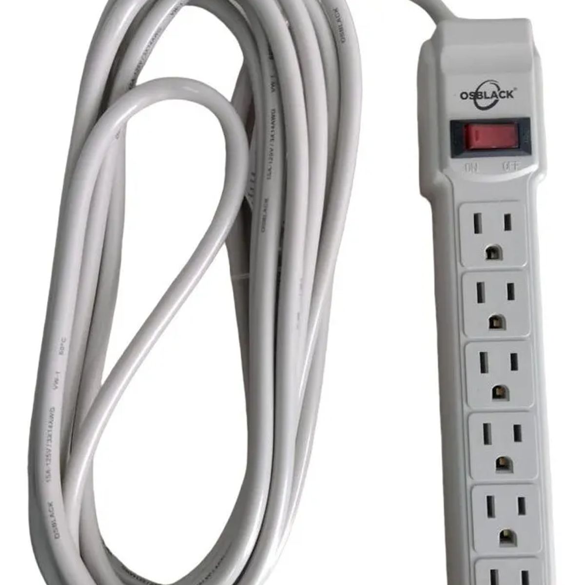 GENERICO - Multitoma Polo Tierra X6 Extensión 5mts Toma Corriente 110v