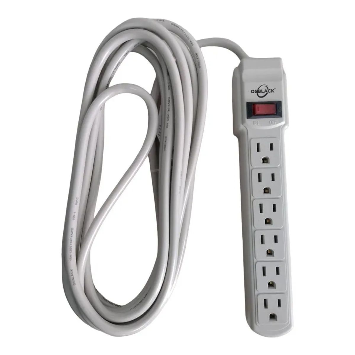 GENERICO - Multitoma Polo Tierra X6 Extensión 5mts Toma Corriente 110v