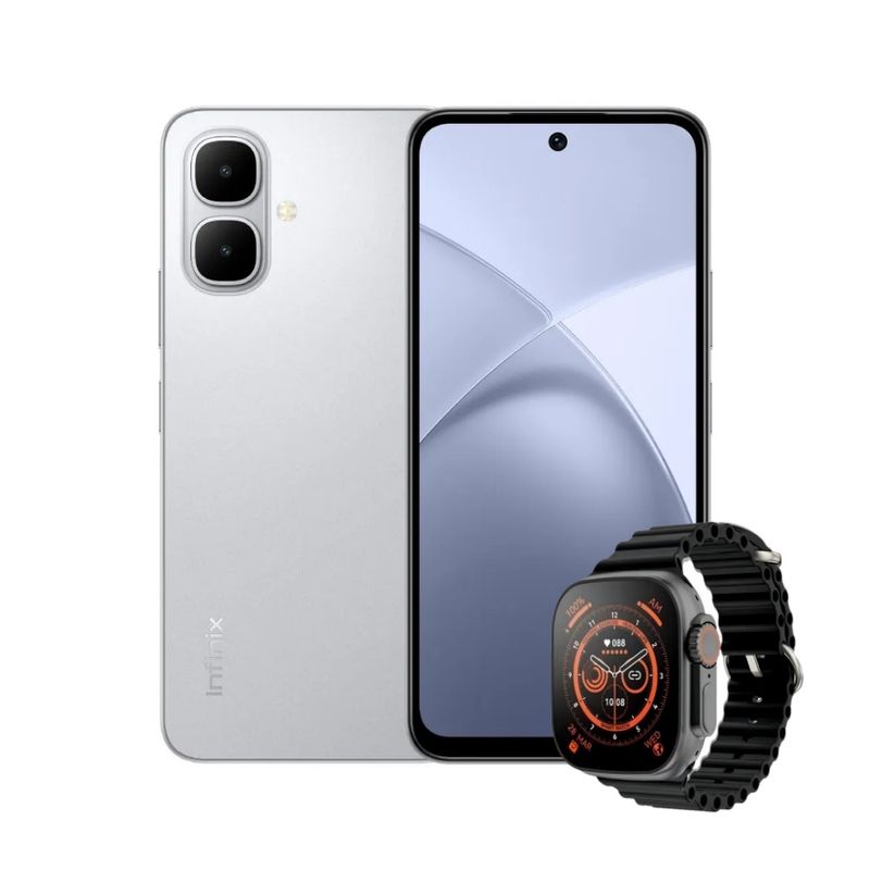 INFINIX - Infinix Smart 10 Dual Sim 256GB 4+4GB Ram Plateado + Smartwatch