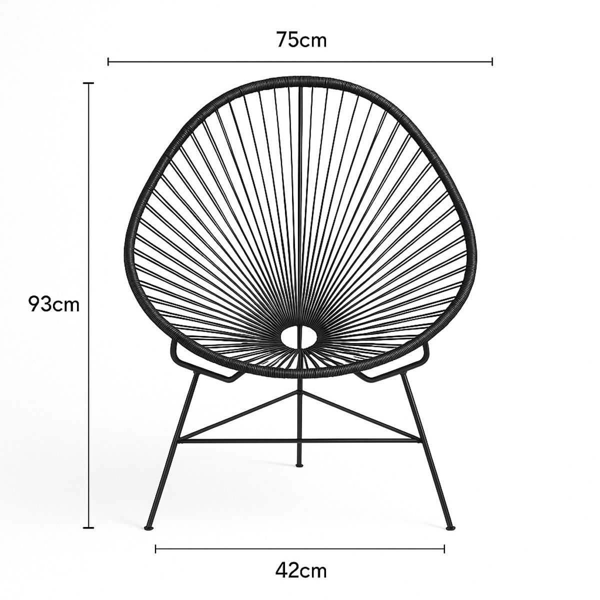 GENERICO - Silla Tejida Acapulco Para Exterior E Interior  Hecha a Mano en Colombia