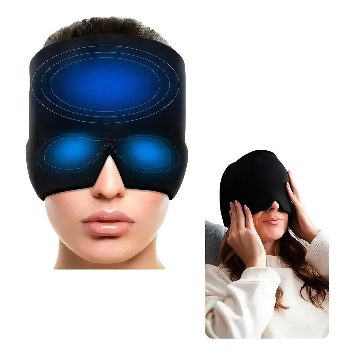 GENERICO - Gorro Para Migraña Alivio Compresa De Gel Frío Para Ojos