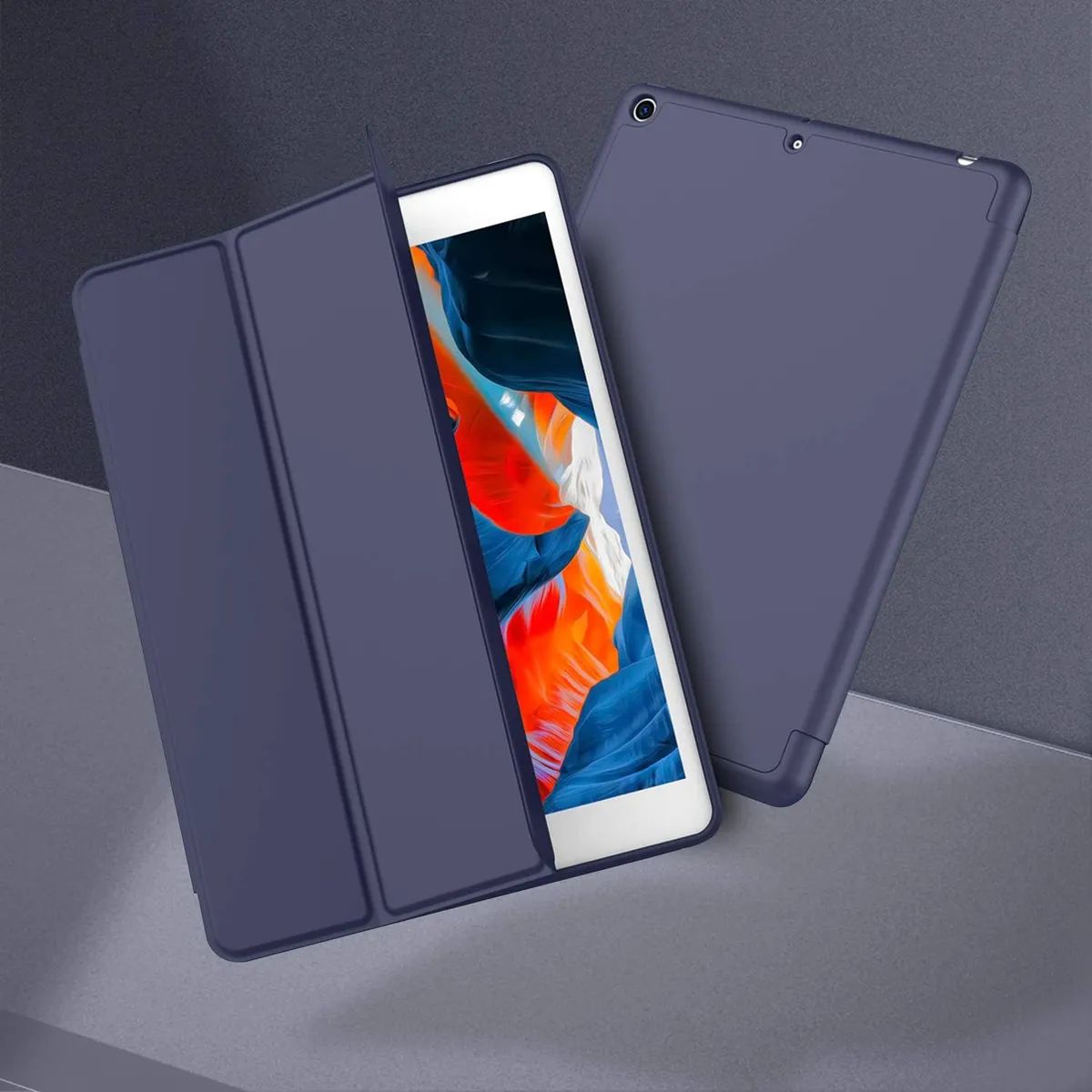 GENERICO - Funda Estuche Smart Case Protector Para iPad 11 A16 + Lapiz Azul