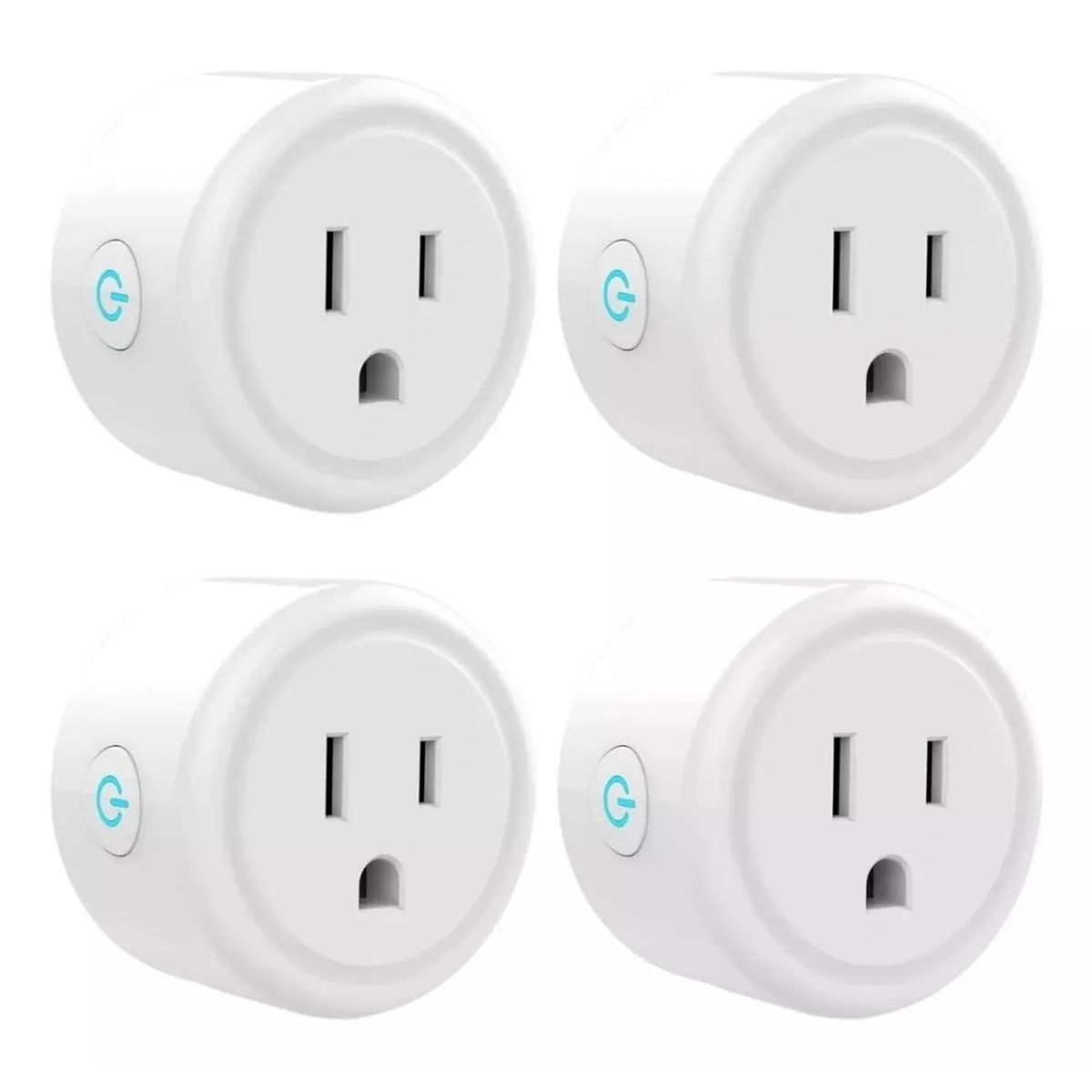 AMERICAN GENERICS - Set x4 Enchufes Inteligentes Wi-Fi Compatibles con Alexa y Google Home