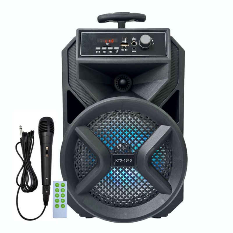 GENERICO - Parlante Recargable Bt Wireless Speaker 8inch + Mic Ktx-1340