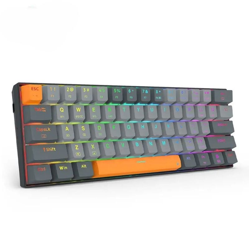 REDRAGON - Teclado Mecánico Gamer Redragon L61 Rgb Bluetooth 3.0/5.0, 2.4 Ghz