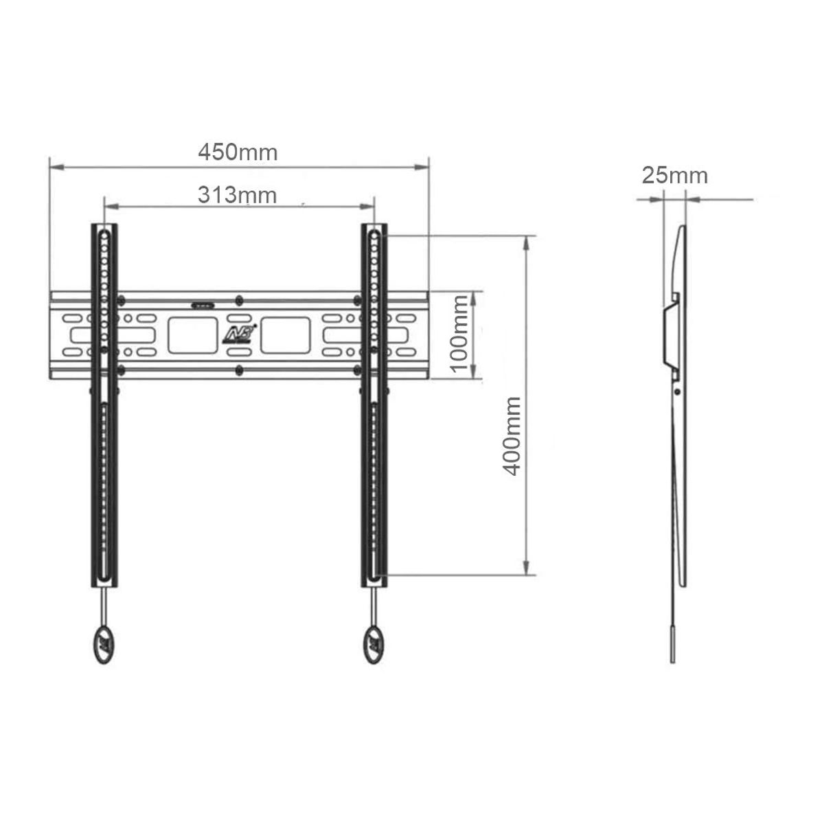 NIA - Soporte Fijo TV Base Para TV Pared De 32 A 55 Pulgadas AN-2F