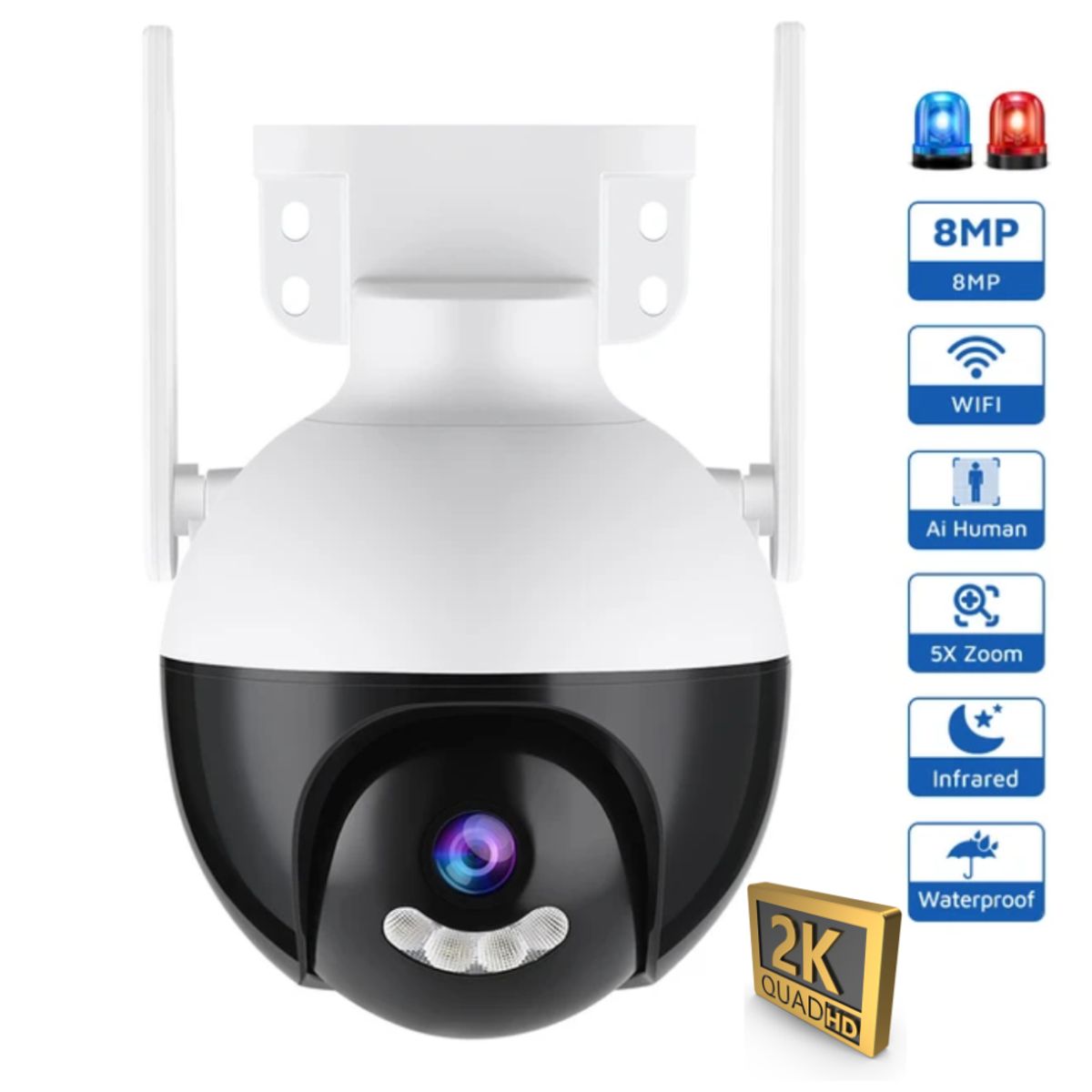 COLME TECHNOLOGY HOME - Cámara De Seguridad Exterior Domo Full HD 2K PTZ 360° C11