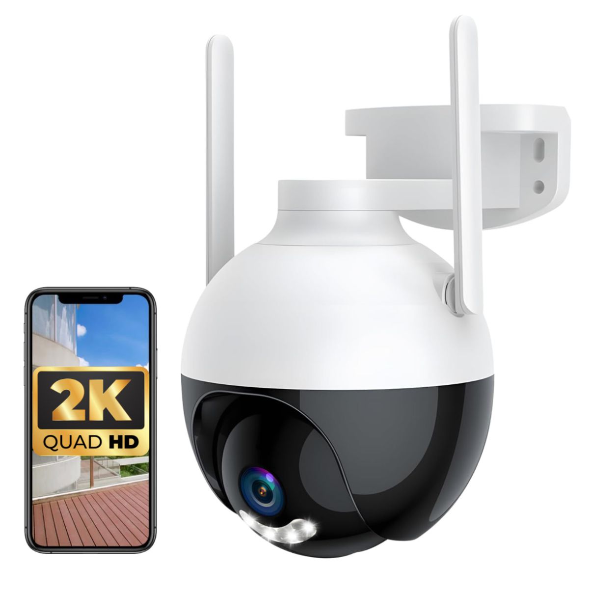 COLME TECHNOLOGY HOME - Cámara De Seguridad Exterior Domo Full HD 2K PTZ 360° C11