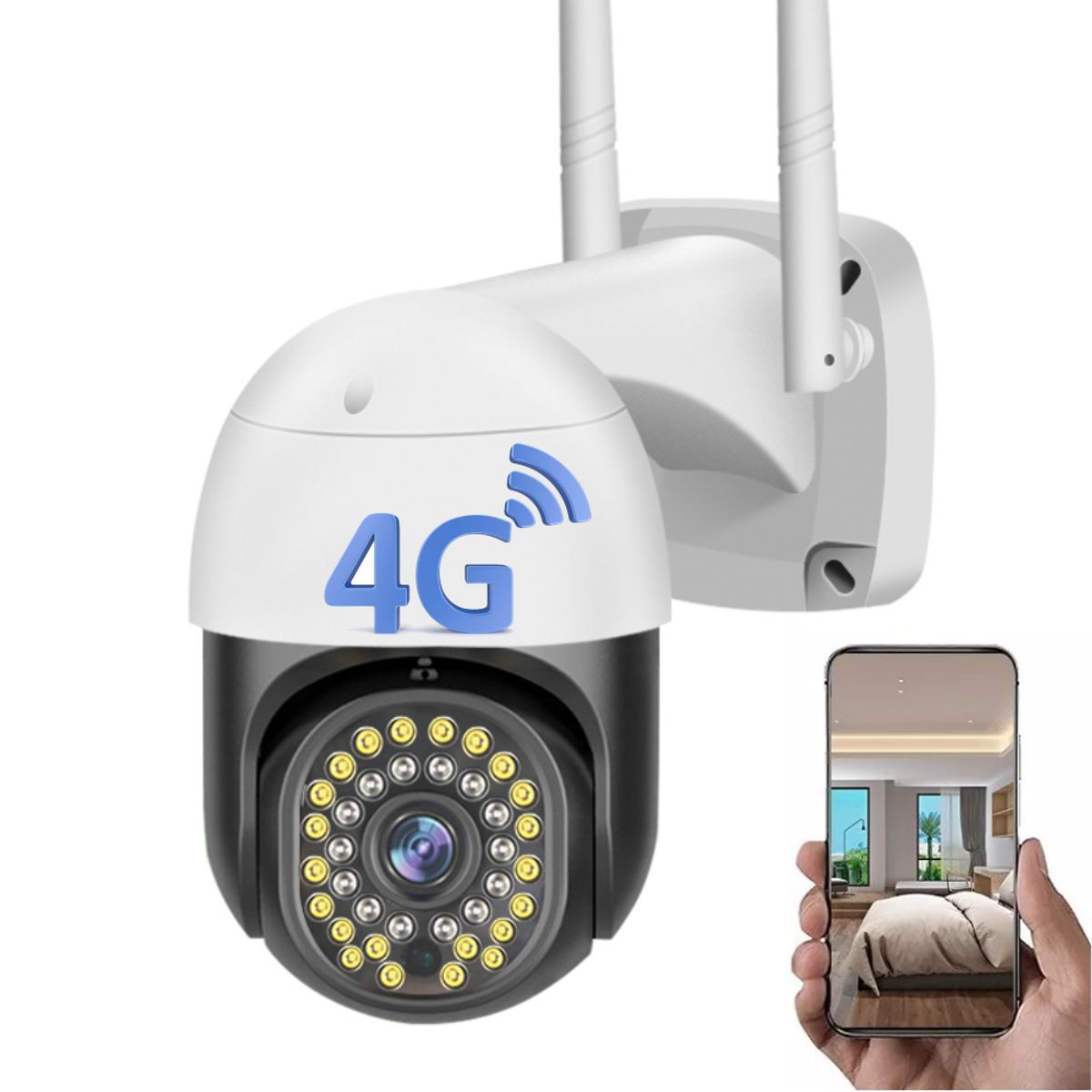 COLME TECHNOLOGY HOME - Cámara Seguridad Sim 4G Exterior Domo Ptz 1080p Infrarroja Q80