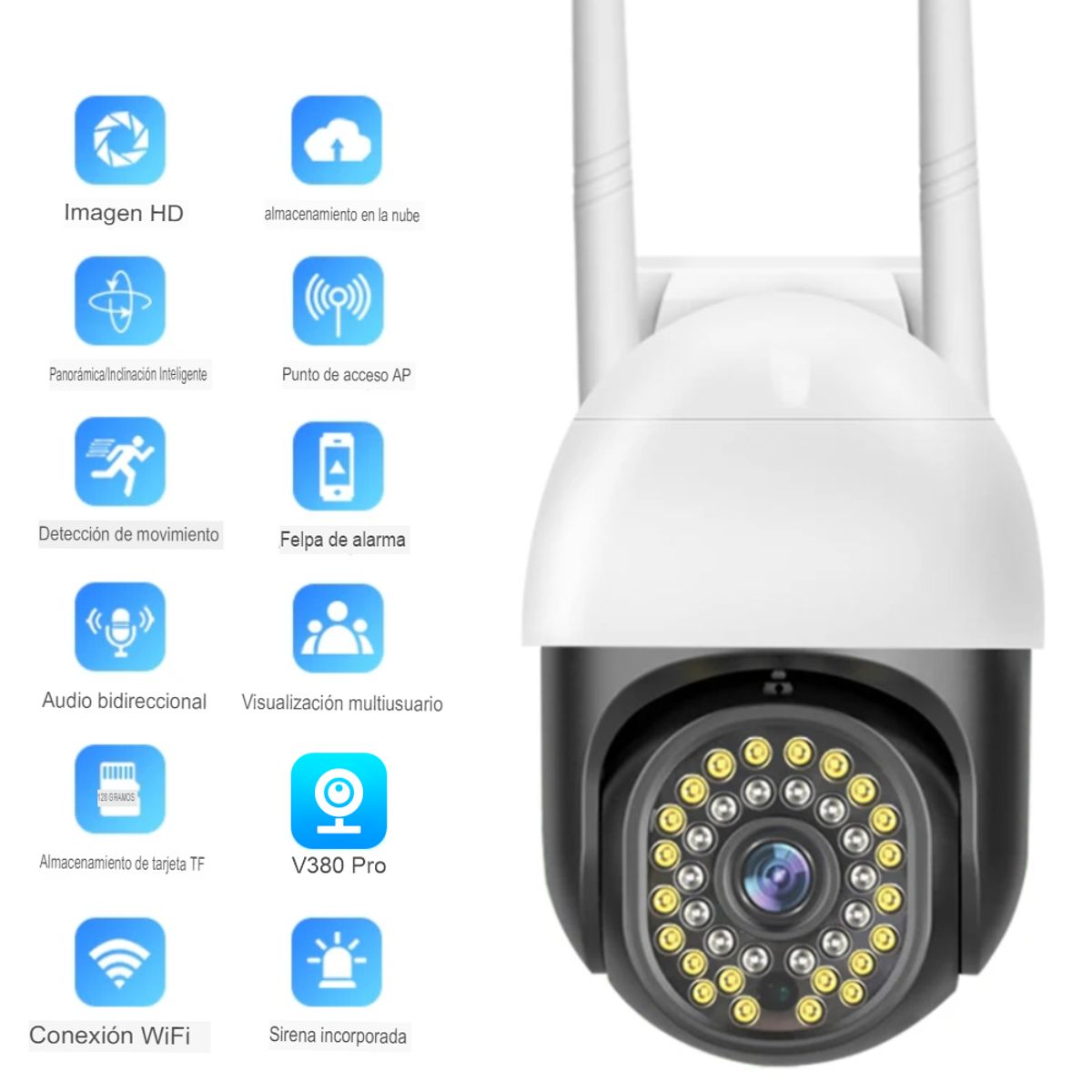 COLME TECHNOLOGY HOME - Cámara Seguridad Sim 4G Exterior Domo Ptz 1080p Infrarroja Q80