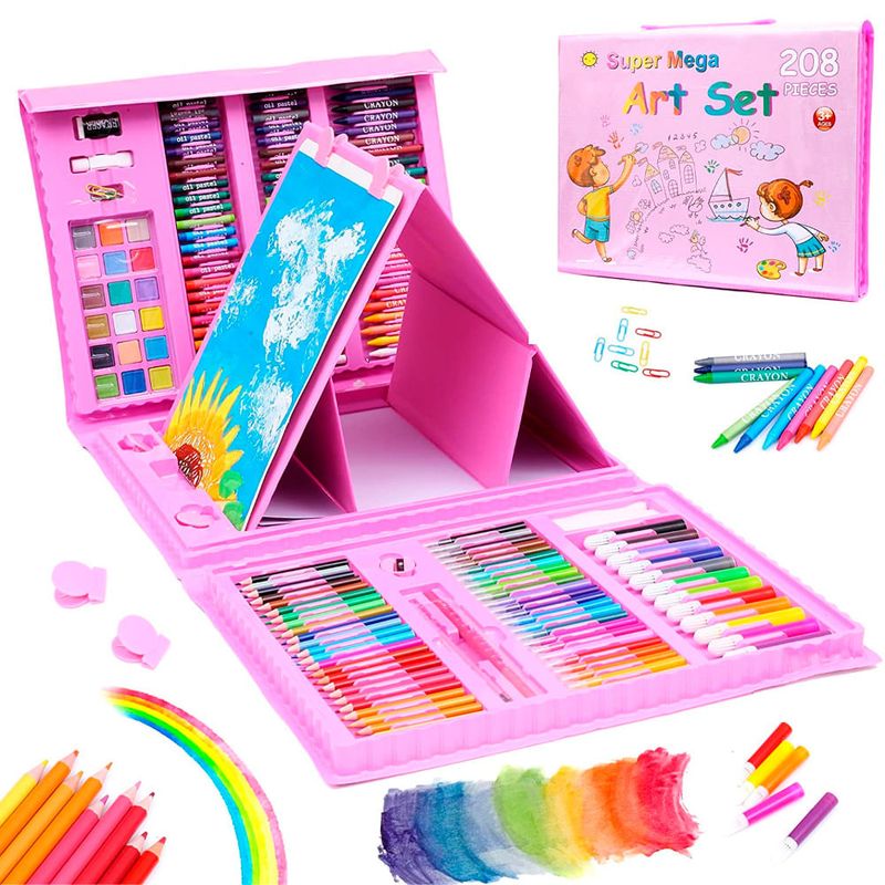 GENERICO - Set De Arte Niños Maleta 208 Piezas Dibujo Creativo Infantil