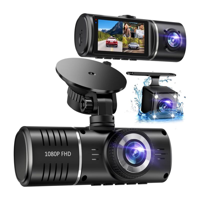GENERICO - Cámara Carro Dvr 25in Dash Cam 1080p G-sensor 3canales C250
