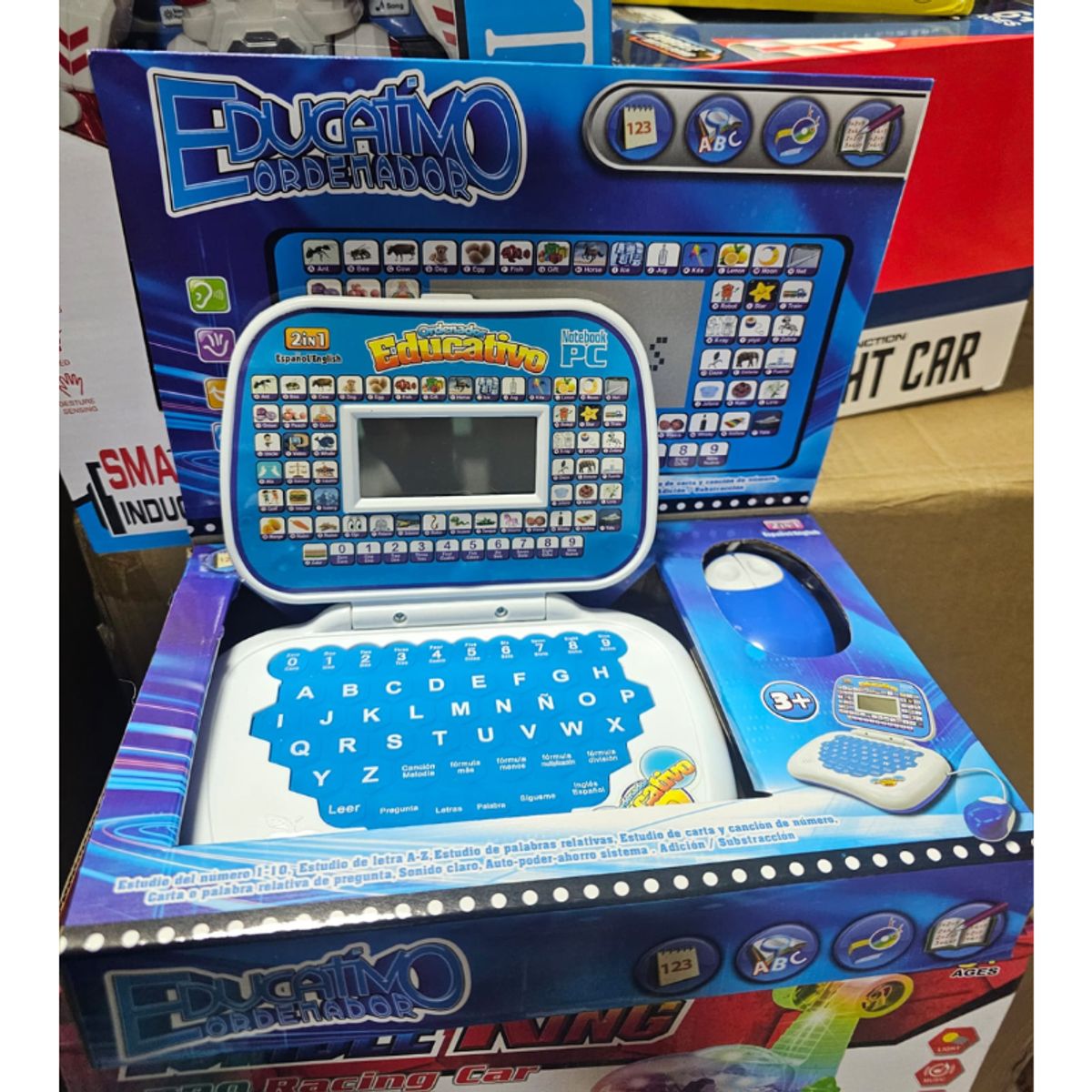 GENERICO - Mini computador didáctico Azul Español Inglés