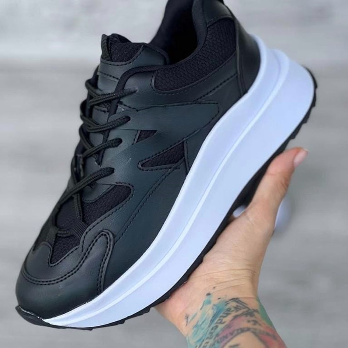 NACIONAL - Tenis Negro Dama Zapatillas Zapatos Mujer Lindos Moda Casual