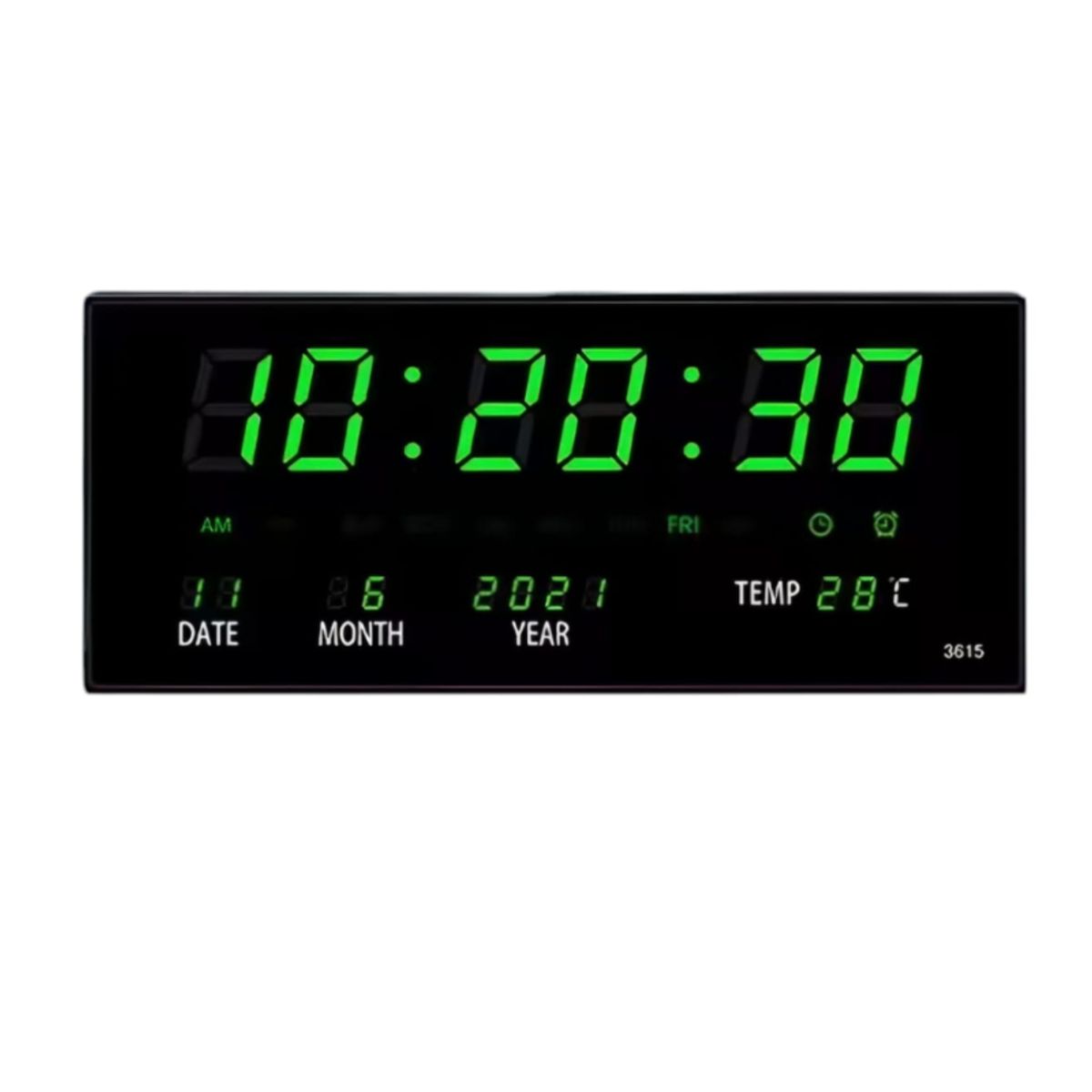 GENERICO - Reloj de pared reloj Digital verde 36cm LED