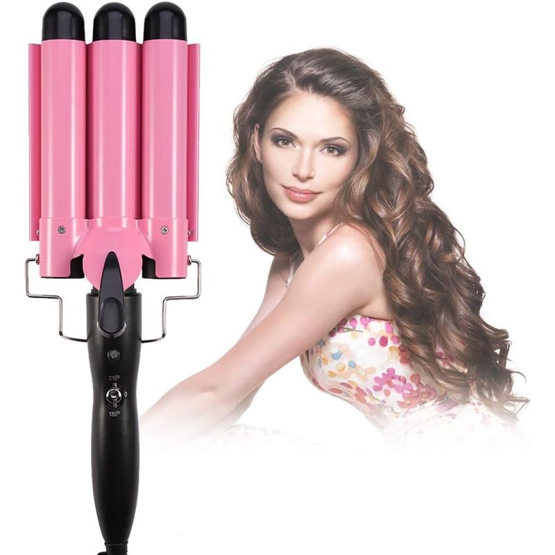 GENERICO - Rizador Sirena Ondulador Para Cabello 3 Tubos