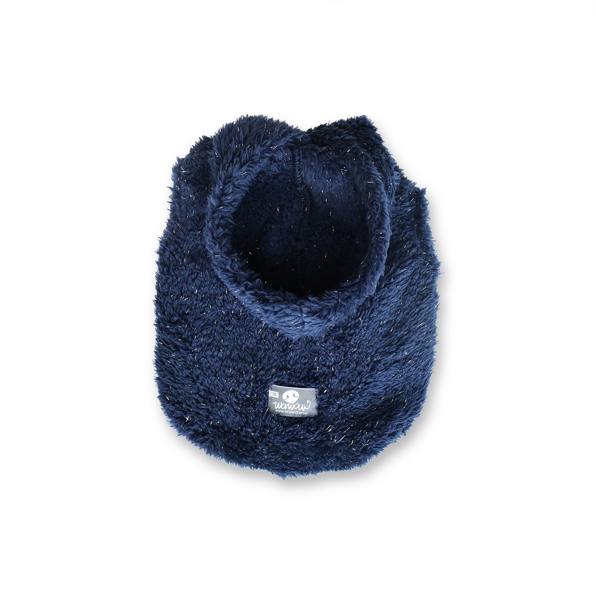 WAWAW - Hoodie 2XL manga sisa azul oscuro brillos Wawaw