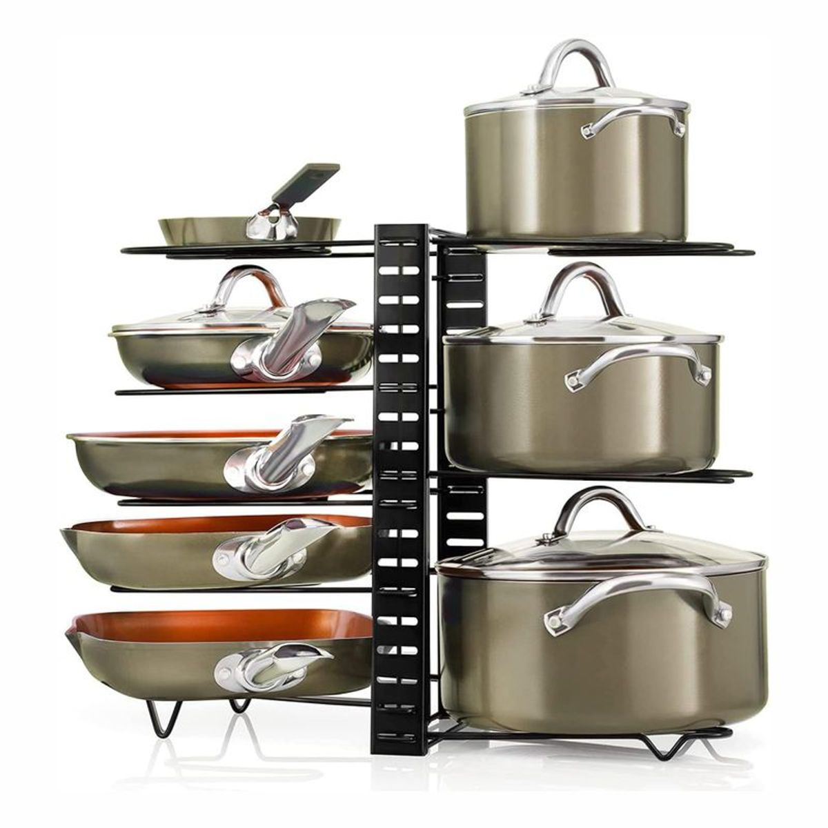 CLEAR - Organizador De Ollas Y Sartenes Acero 8 Nv