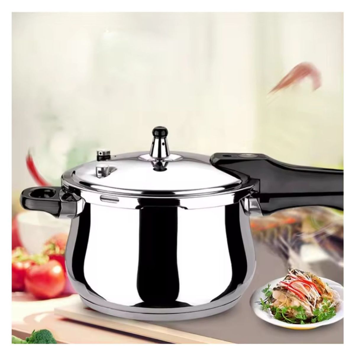 GENERICO - Olla Express A Presión Acero Quirúrgico Swiss Home 3.2 Litros