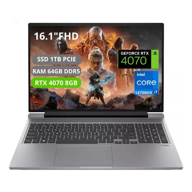 HP - Portatil Hp Omen 16 Core I7 14700HX Ram 64GB SSD 1TB RTX 4070 8GB 16.1" FHD