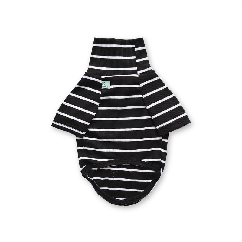 WAWAW - Saco L tortuga rayas negro y blanco Wawaw