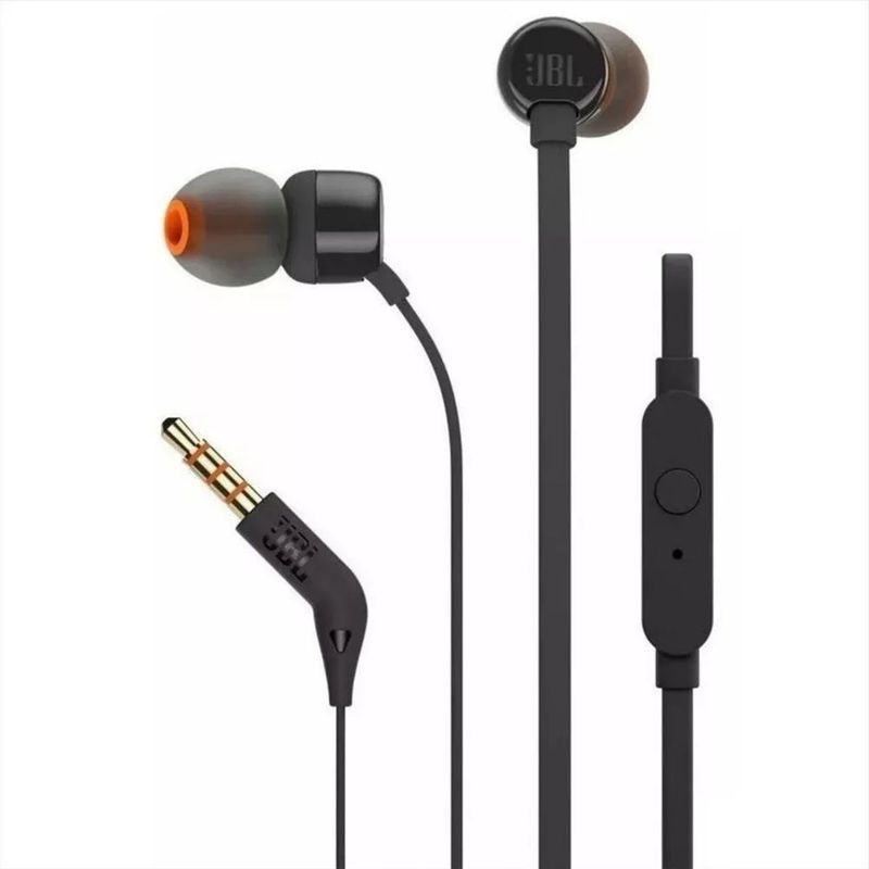 JBL - Auriculares 3.5mm JBL Tune 110 Pure Bass, 100% Original, Black