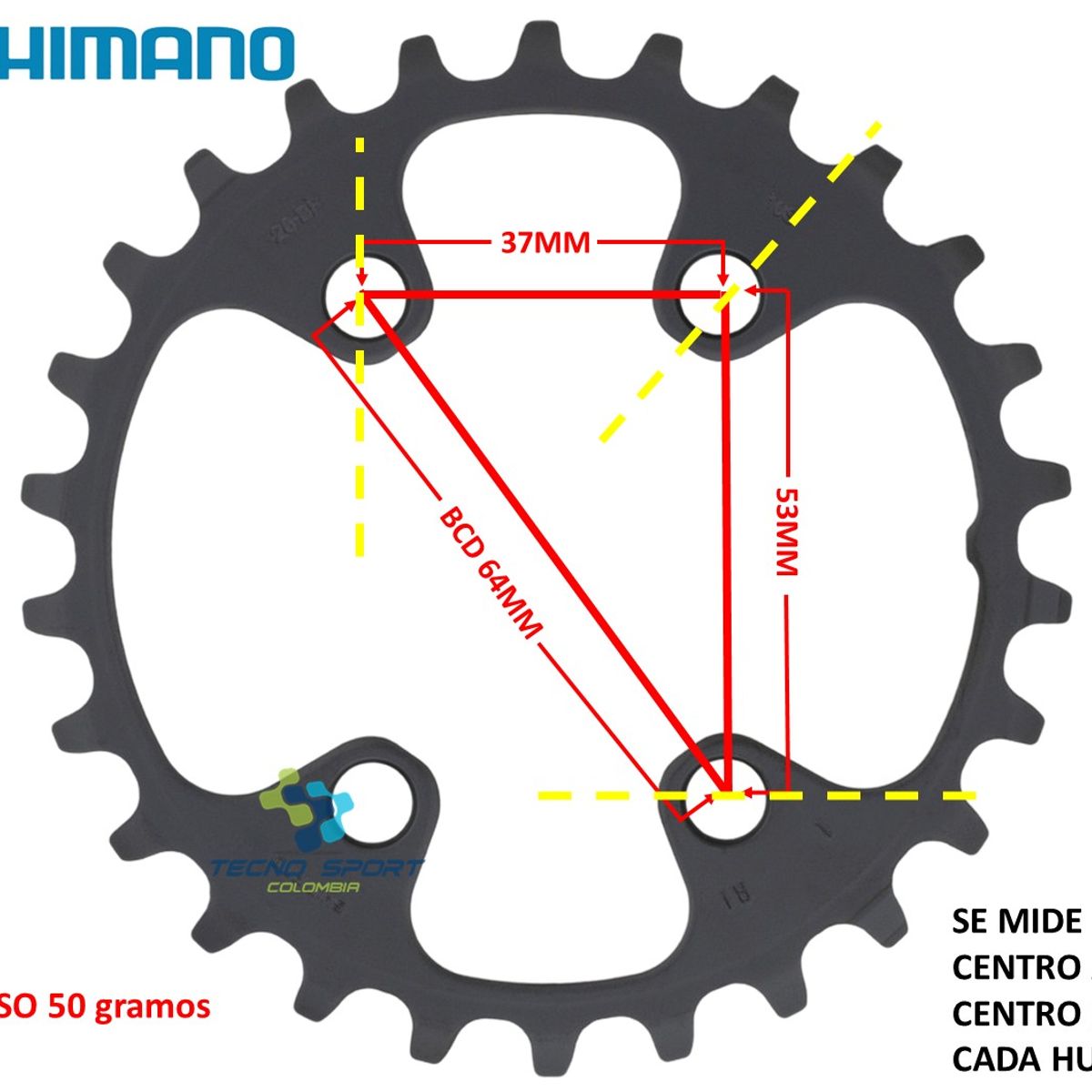 SHIMANO - Plato Coronilla Shimano Slx M7000 11v Biplato 24 Dientes Mtb