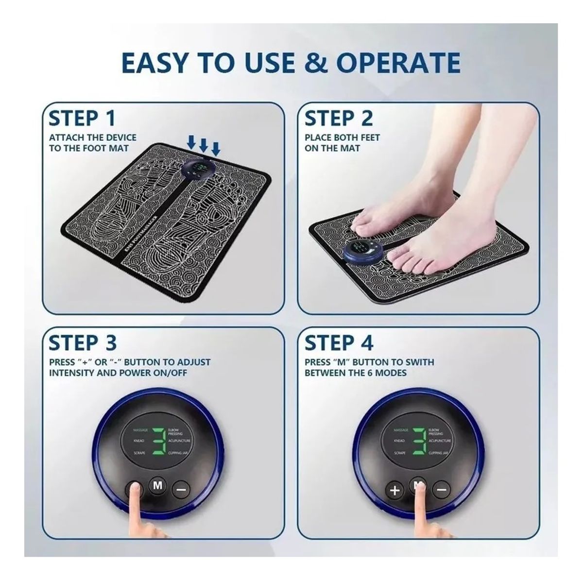 GENERICO - Alfombra Eléctrica Para Masajear Piernas Y Pies