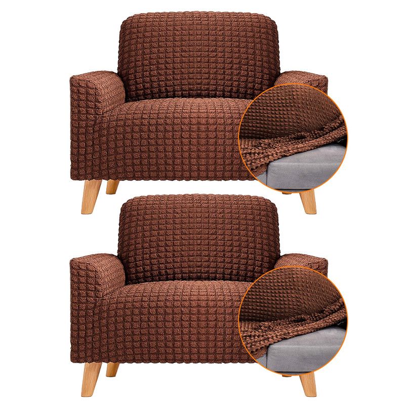 ENERGY PLUS - Set x2 Protectores de Sofá Un Puesto Tela Elástica Lavable