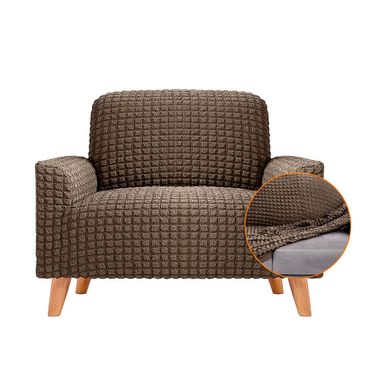 ENERGY PLUS - Protector de Sofá Un Puesto Tela Elástica Lavable Resistente