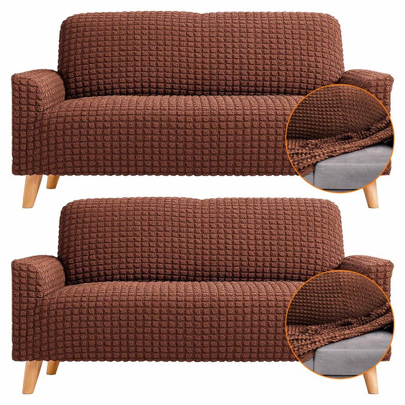 ENERGY PLUS - Set x2 Protector Sofá 2 Puestos Lavable Antimanchas Mascotas
