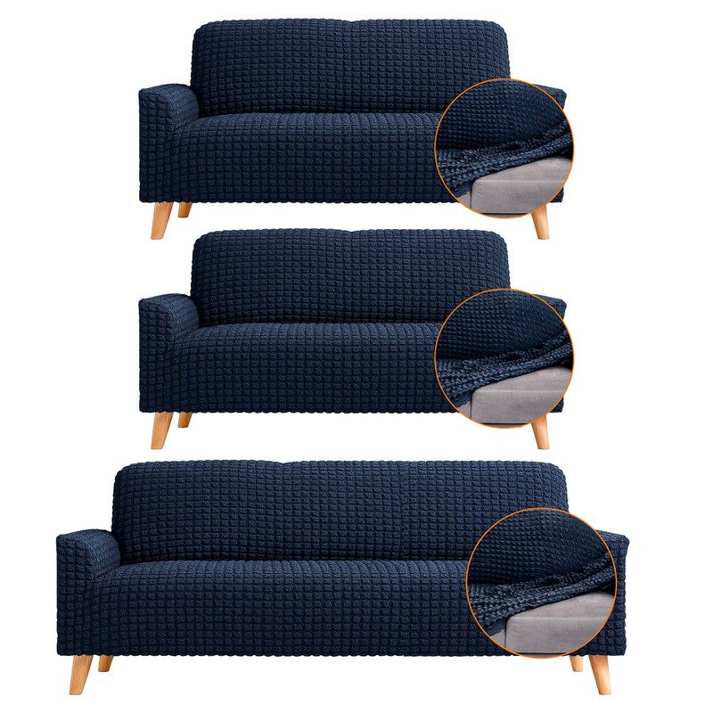 ENERGY PLUS - Set x3 Fundas Elásticas Sofá 2 Dos Puesto + 1 Tres Puestos