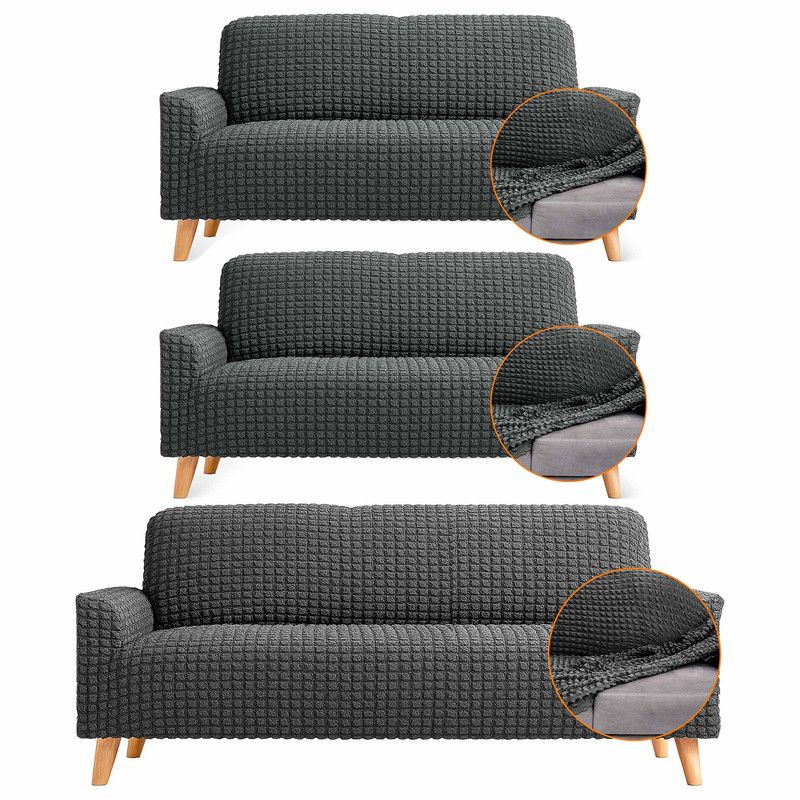 ENERGY PLUS - Set x3 Fundas Elásticas Sofá 2 Dos Puesto + 1 Tres Puestos