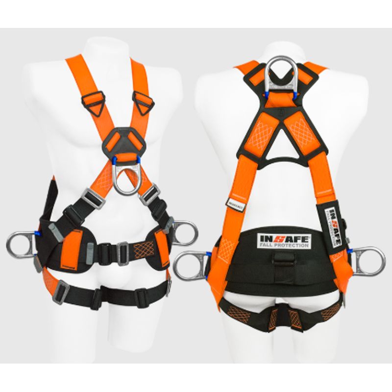 INSAFE - Arnés 4 Argollas con Soporte Lumbar - IN 8004-1
