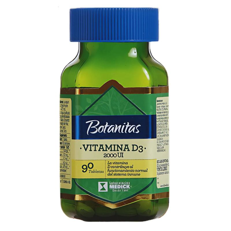 GENERICO - VITAMINA D3 2000UI X 90 TABLETAS/ BOTANITAS