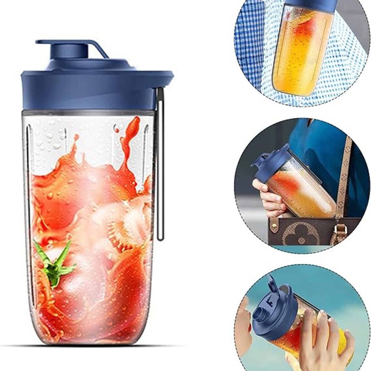 GENERICO - Licuadora Extractor de jugos doble vaso recargable