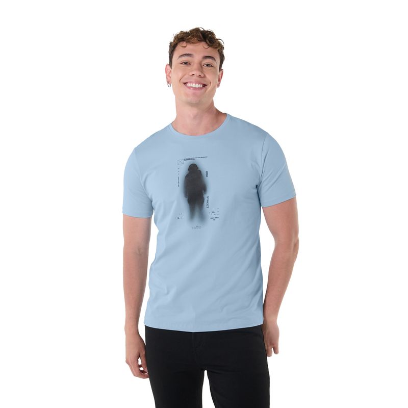 TOTTO - Camiseta Estampada Para Hombre Azul Primen Totto