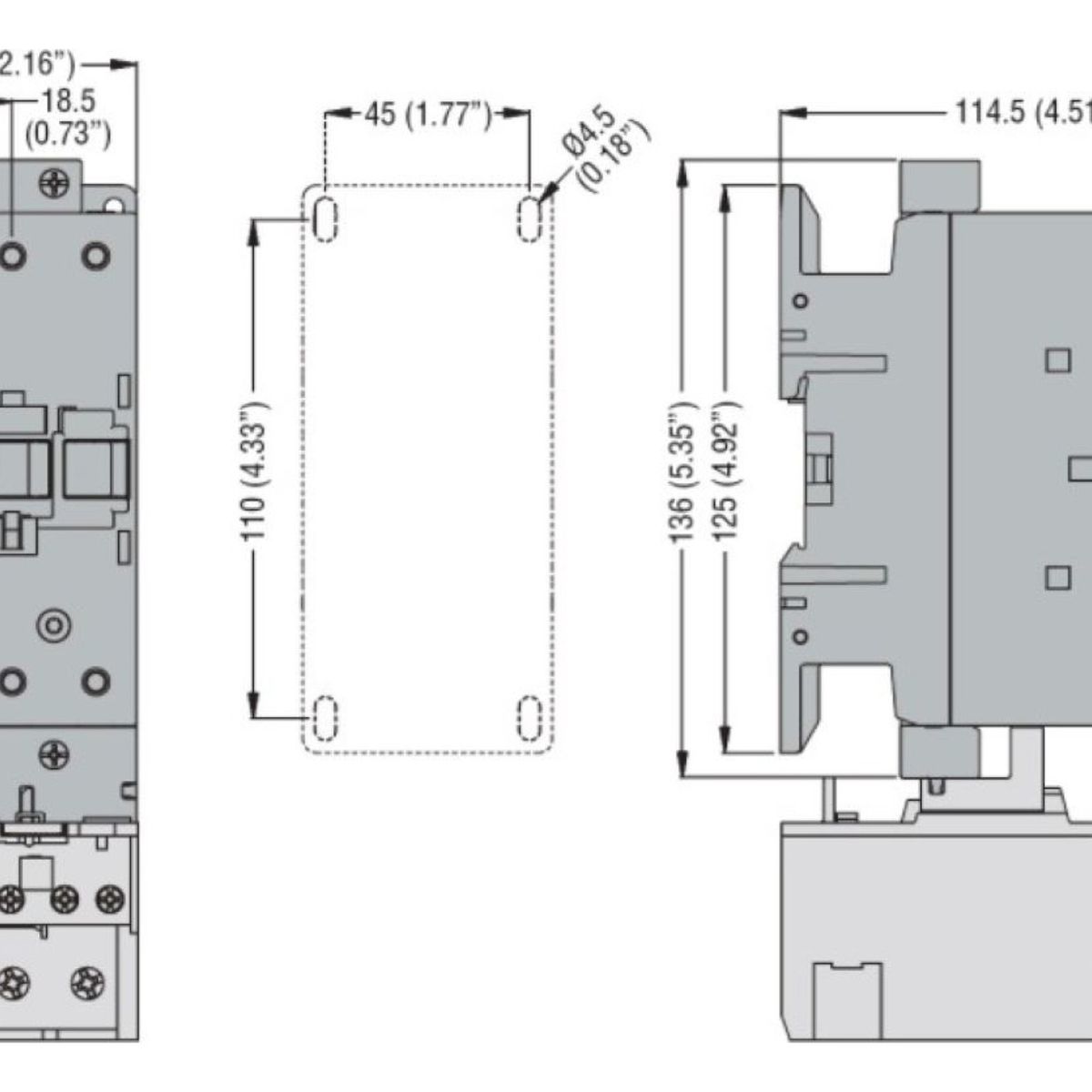LOVATO - Contactor Trifasico 80 A Lovato Bf8000a22060 Bobina 220vac