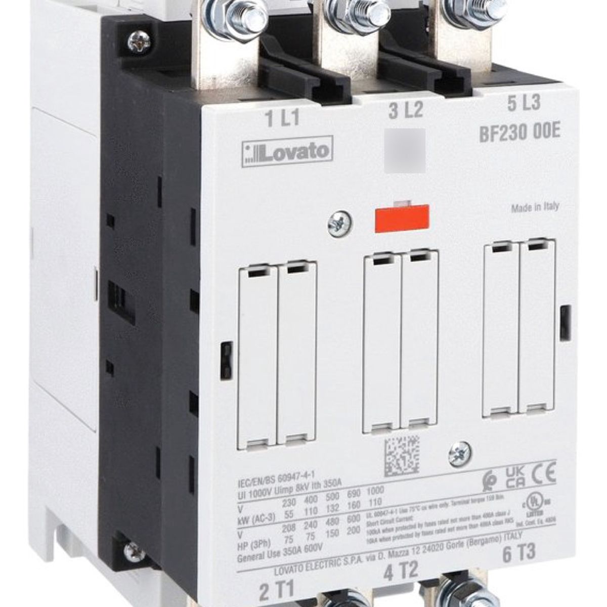 LOVATO - Contactor Trifasico 230 A Lovato Bf23000e110 Bobina 110vac