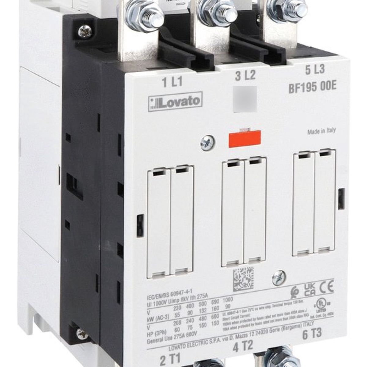 LOVATO - Contactor Trifasico 195 A Lovato Bf19500e230 Bobina 220vac