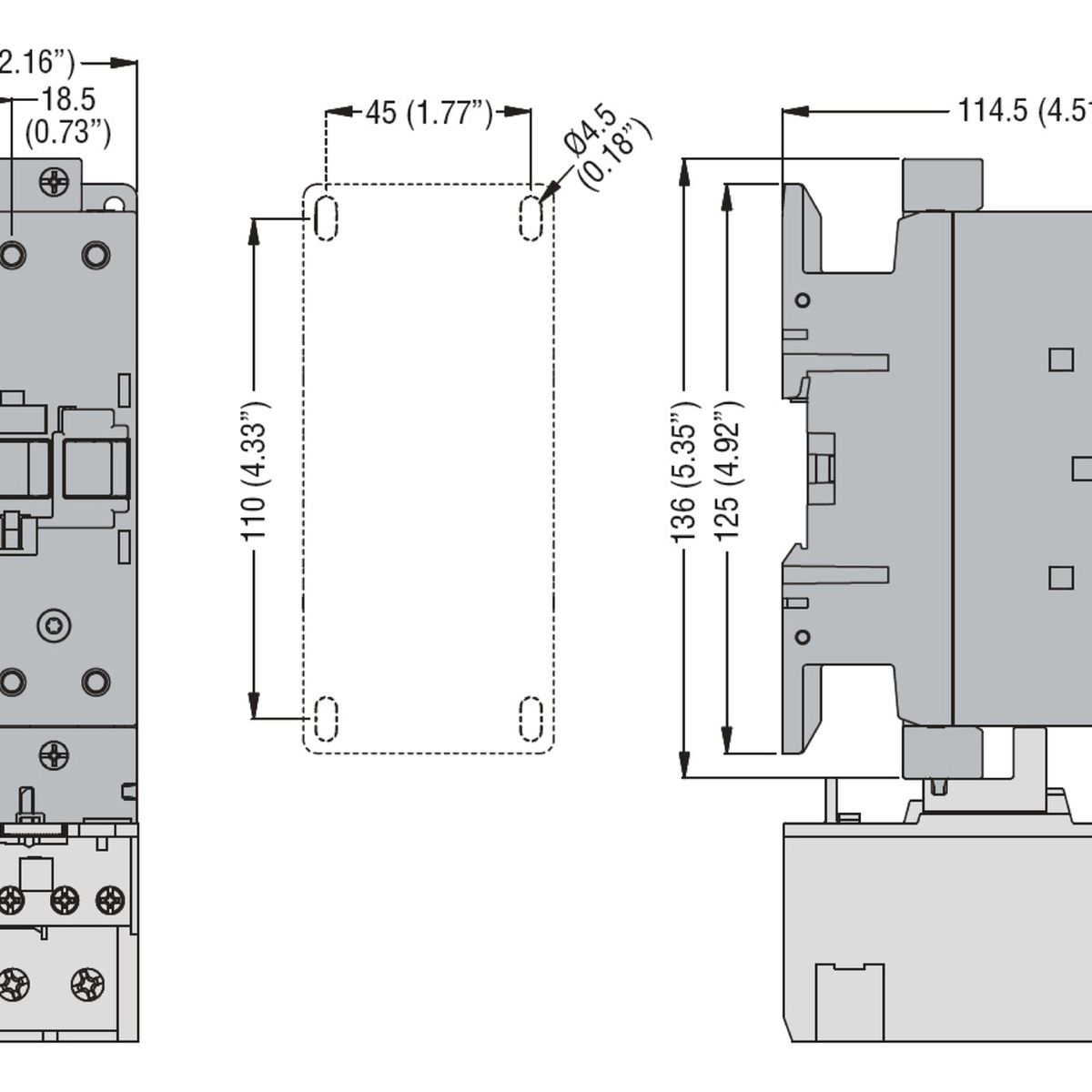 LOVATO - Contactor Trifasico 94 A Lovato Bf9400a44060 Bobina 440vac