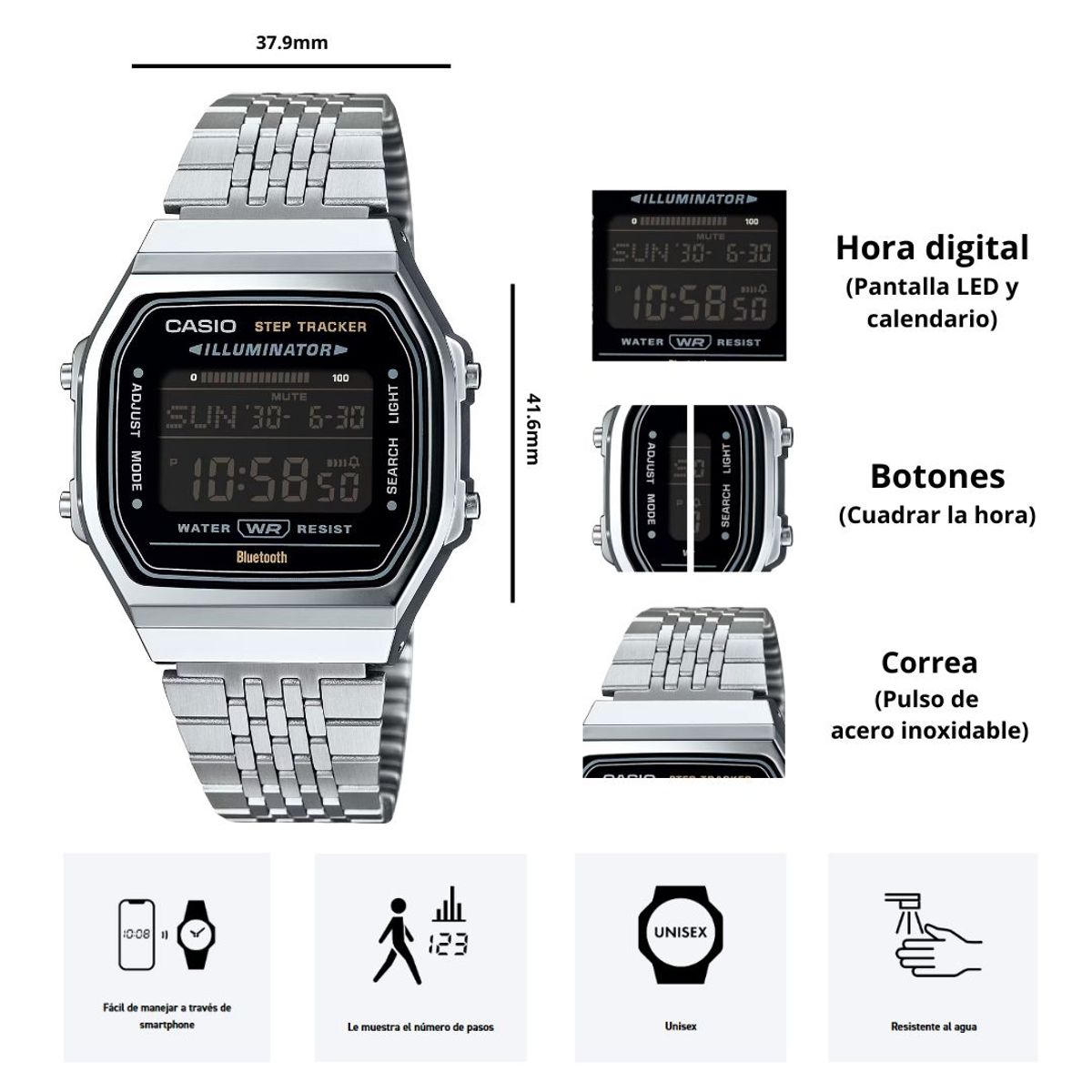 CASIO - Reloj Casio Referencia ABL-100WE-1B Diseño Vintage