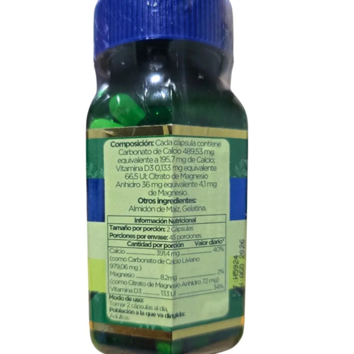 GENERICO - CALCIO +MAGNESIO + VITAMINAS D3/ OSTEOCALCIO X 90 CAPSULAS