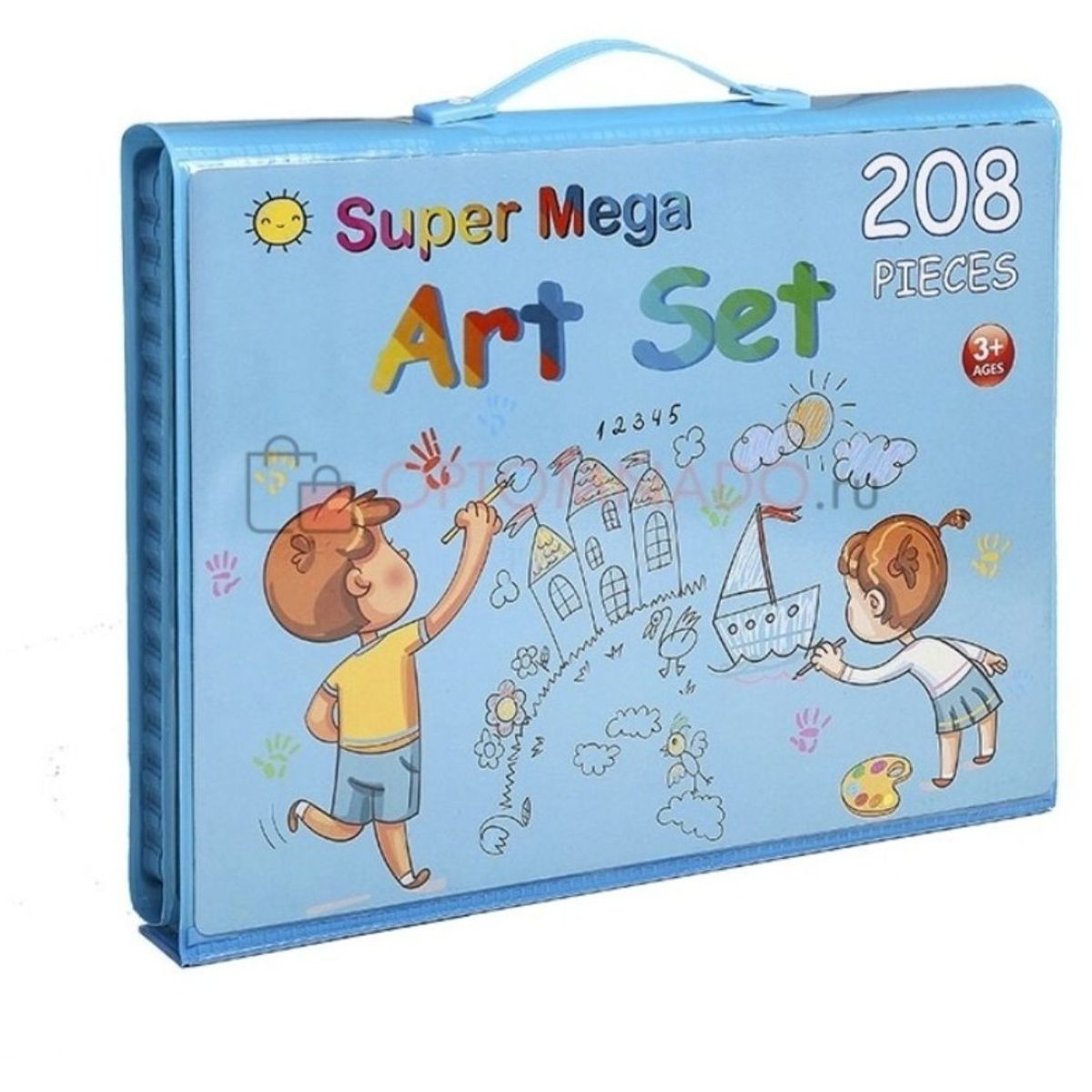 GENERICO - Set De Arte Niños Marcadores Crayolas Acuarelas 208 Pzs