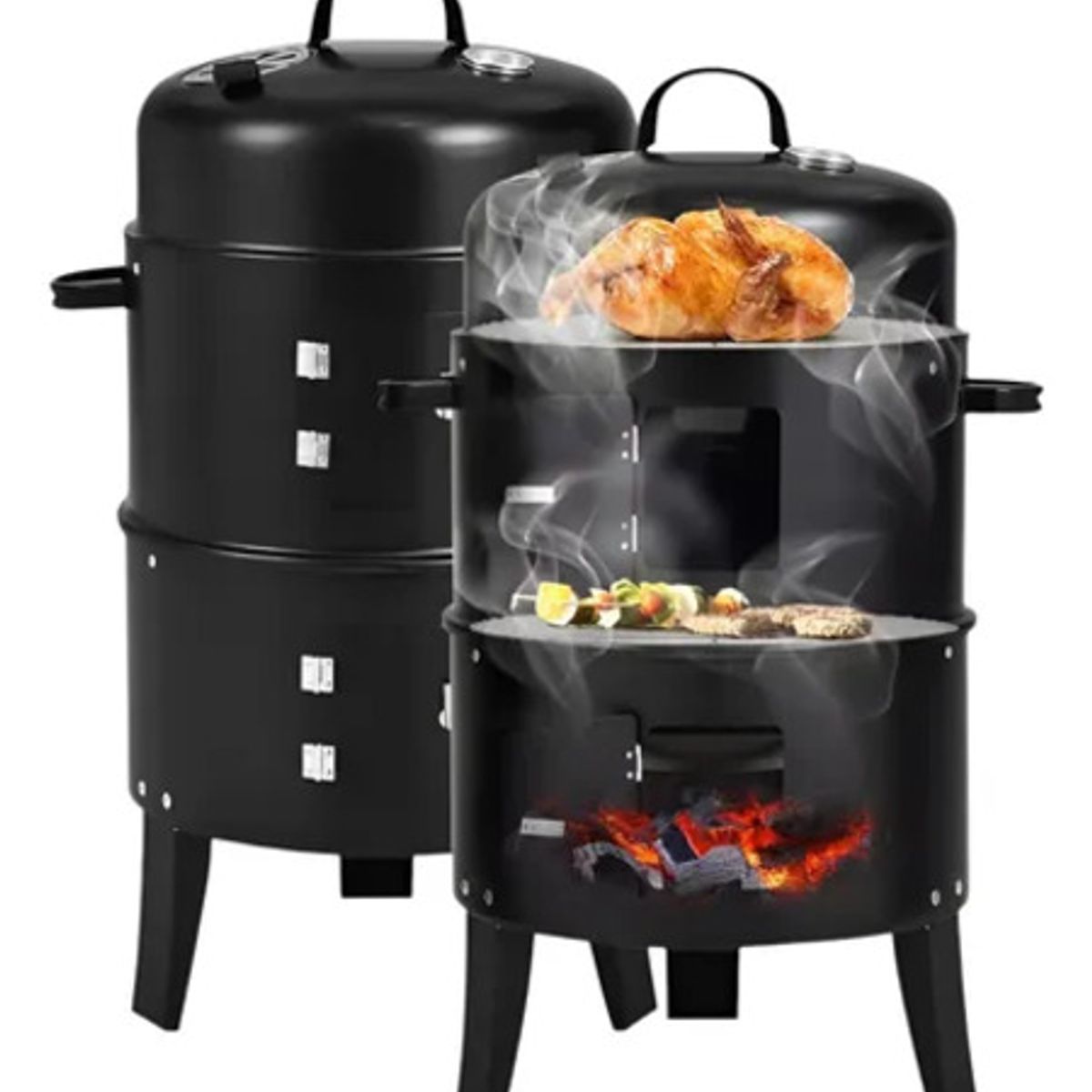 SHUNGA - Barril Asador Portatil 3 En 1