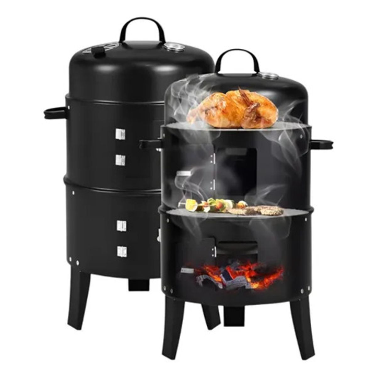 SHUNGA - Barril Asador Portatil 3 En 1