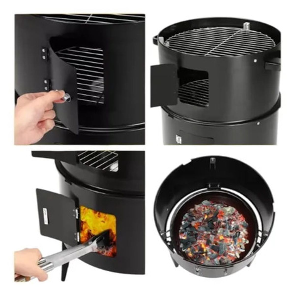 SHUNGA - Barril Asador Portatil 3 En 1